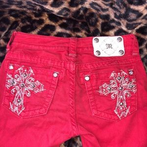 Red Miss Me Skinny Jeans